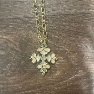 Kendra Scott Gold Kinsley Statement Necklace Ivory Mix
